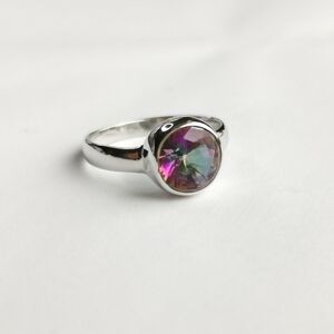 Mystic Topaz Ring Sterling Silver Size 7